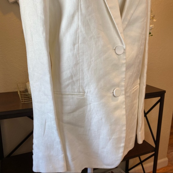Helmut Lang Off-White Hemp and Cotton-blend Blazer - Picture 9 of 16